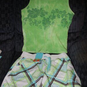 Tropical Tank Top and Board Shorts Set